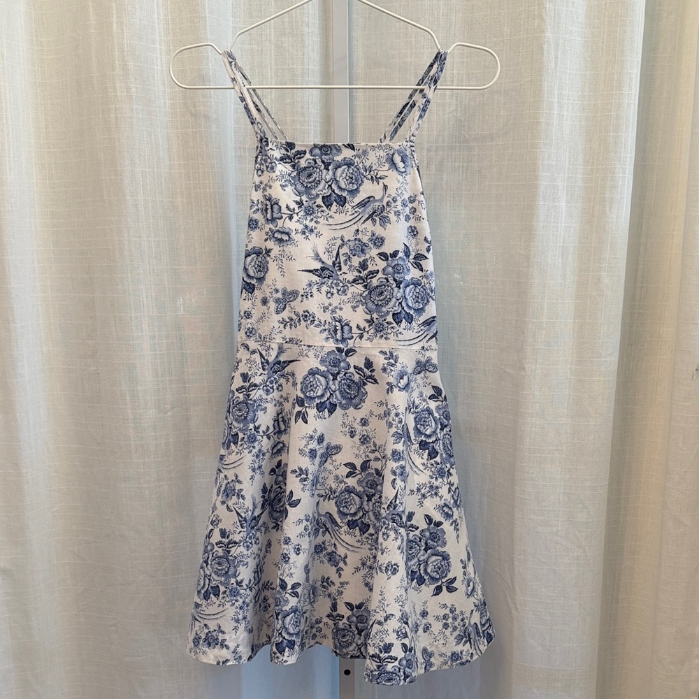 Polo by Ralph Lauren White and Blue Floral Sundress